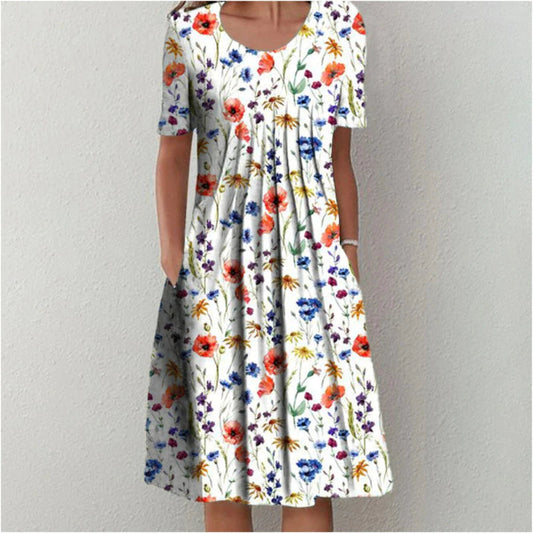 Emelie – Elegant Layered Tummy-Coverage Dress